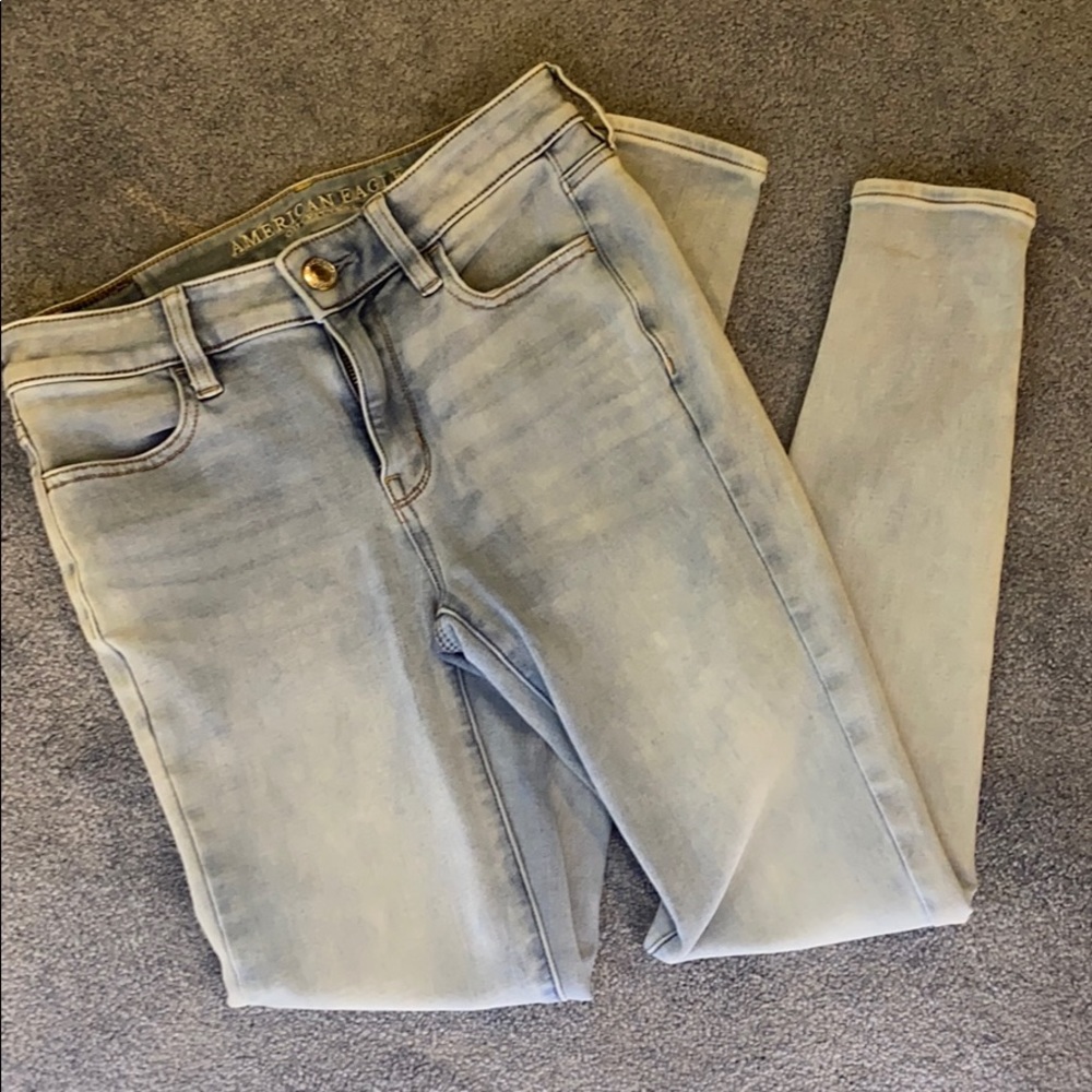American eagle•women’s•jeans•bleach blue•size:4